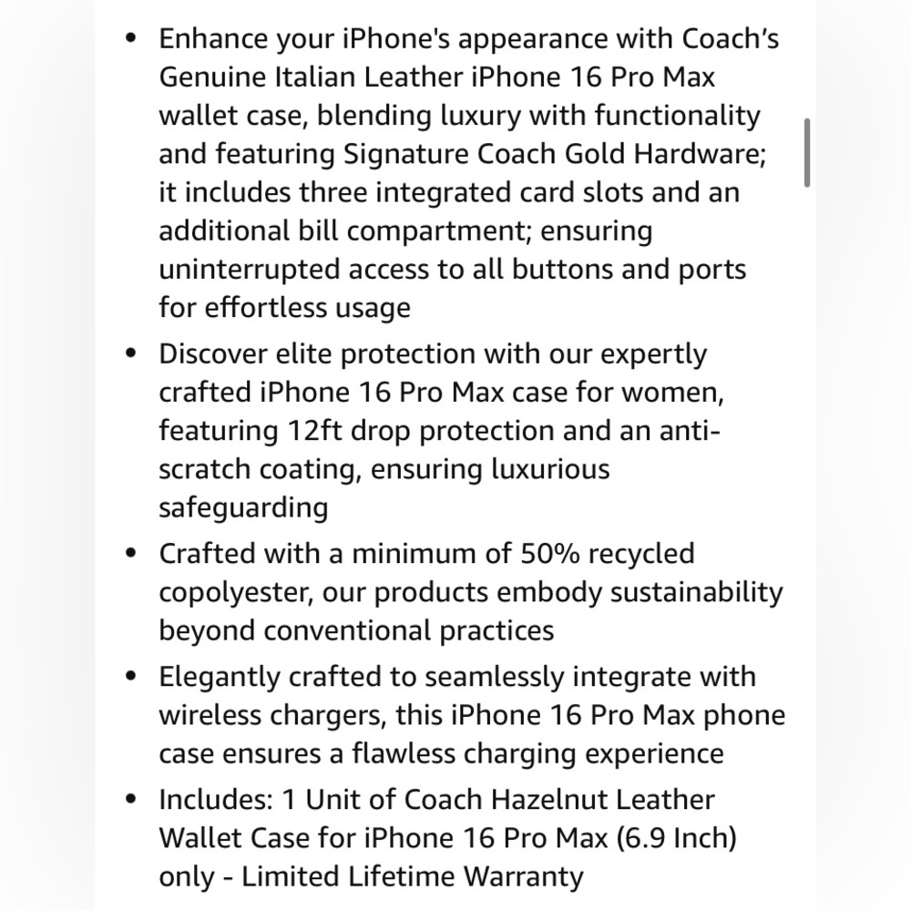 Coach 2024 Iphone Pro Folio Phone Case - Picture 6 of 12